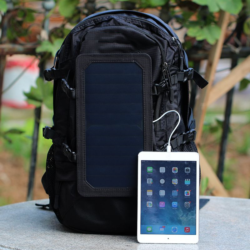 Solar Powered Backpack with 7 Walls Solar Panel Charge for Smart Cell Phones(图1)